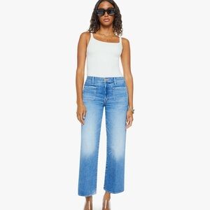 MOTHER Patch Pocket Mid-Rise Ankle Jeans